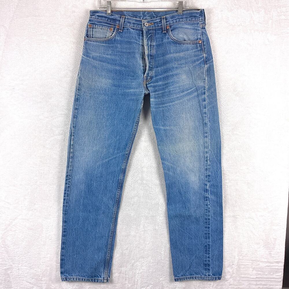 VTG Levis 501 XX Jeans Mens 36x36 (34x33) Faded Whiskered Button Fly Classic